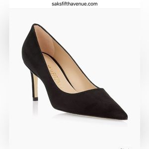 NWOB Stuart Weitzman “Linsi” 75mm pumps, black suede size 10.5